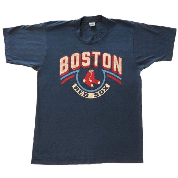 Vintage 80s Boston Red Sox Champion Baseball Shirt Single Stitch Size Large - Picture 6 of 6